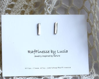 Bar earrings studs, Surgical steel, titanium earring, Handmade, Sensitive earring, gifts for her, unique gifts