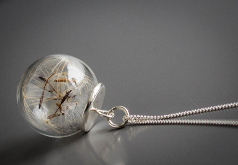 Sterling Halskette Pusteblume Halskette Löwenzahn Geschenk | Etsy