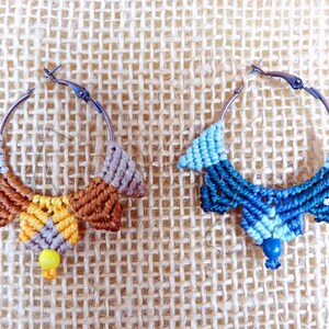 Pendientes de macramé. Tribal imagen 6