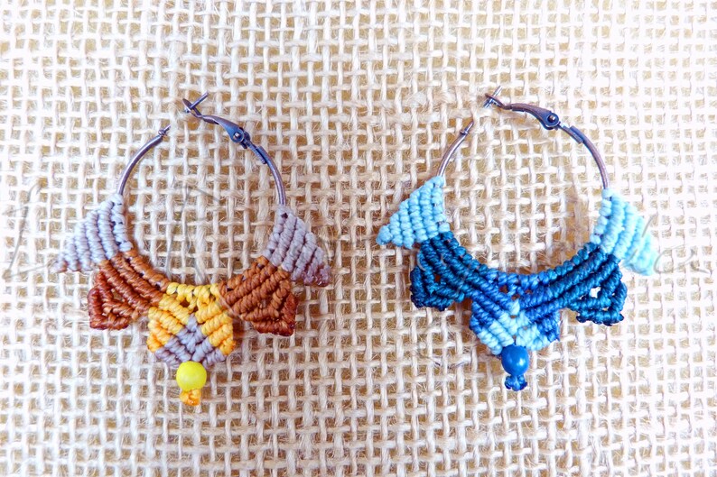 Pendientes de macramé. Tribal imagen 6