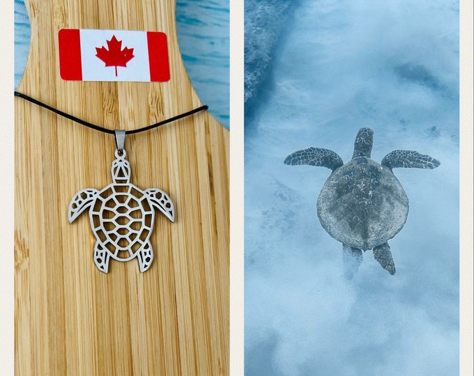 Schildkröten Kette silber/Halskette Schildkröte mit Anhänger,Ozean Schmuck,Meeresschildkröte Kette,Surferkette,Surferschmuck,Turtle Schmuck