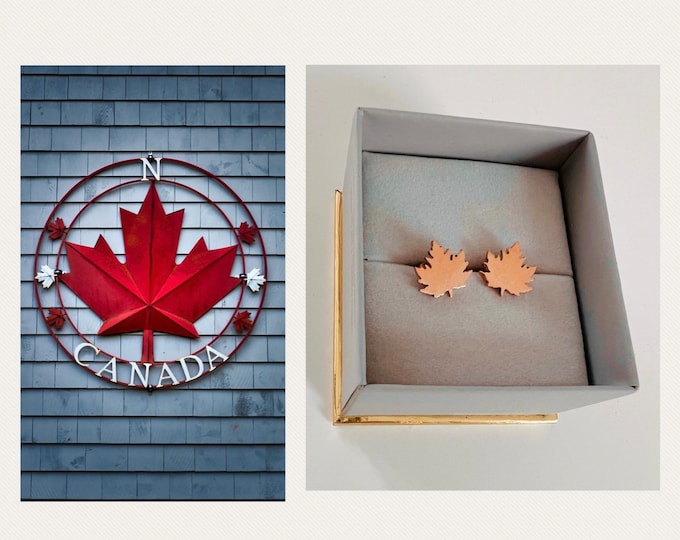 Canada Gift * Maple Leaf Stud Earrings * Leaf Stud Earrings * Leaf Stud Earrings * Silver Leaf Stud Earrings * Gold Leaf Stud Earrings
