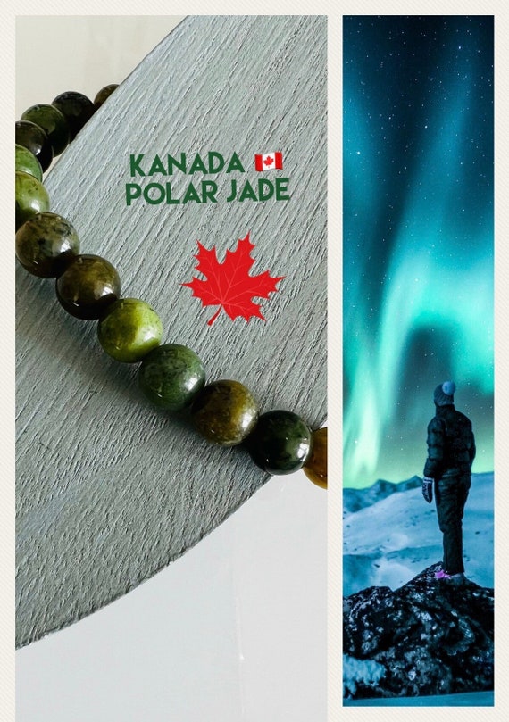 Canada Jade Gemstone Bracelet/Ball Bracelet Personalized/Custom Bracelet/Green/Bead Bracelet/Crystal Bracelet/Protection Stone/Heart Chakra