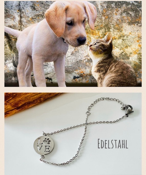 Animal bracelet/paw arm chain/silver/minimalist pet/paw/dog/cat/bear/animal protection/gift for cat whisperer/pet parents