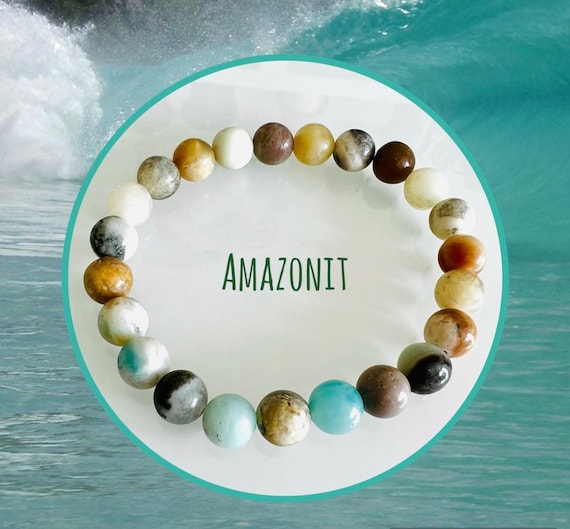 Amazonite Gemstone Bracelet/Ball Bracelet Personalized/Personalized Bracelet/Multicolor/Beaded Bracelet/Crystal Bracelet/Protection Stone/Chakra