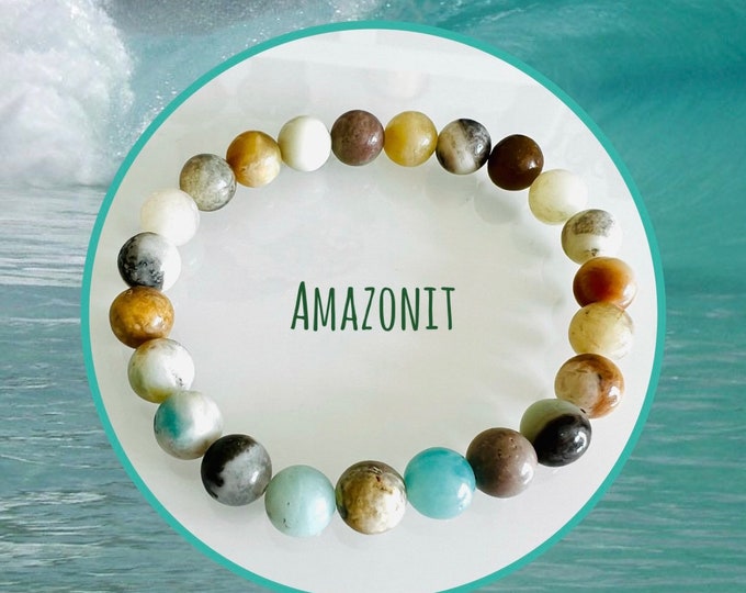 Amazonite gemstone bracelet*ball bracelet*personalized bracelet multicolor*pearl bracelet colorful*crystal bracelet*spiritual gift