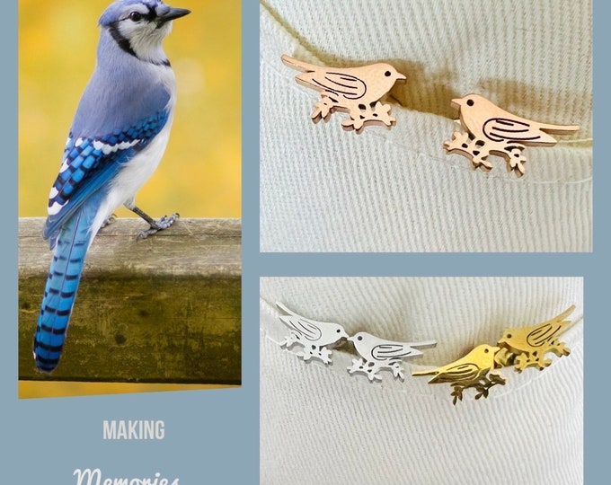 Vogel Ohrstecker Edelstahl,kleine Vögel Ohrringe silber gold rosegold, Vogelohrringe,minimalistische Vogelohrringe,Geschenk Vogelkundler