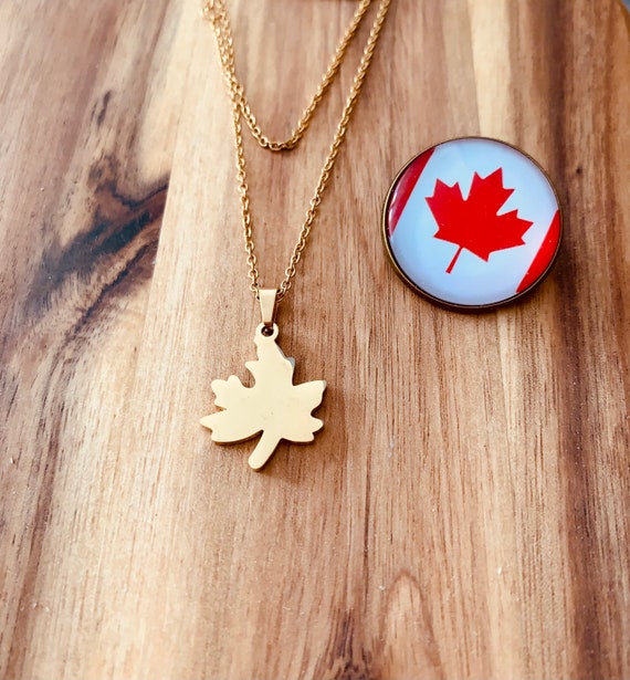 Canada Maple Leaf Necklace/Gold Maple Leaf Chain/Canada Gift