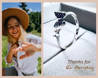 Butterfly ring silver, open ring silver, ladies, adjustable sizes, boho ladies ring, open silver ring, butterfly ring, gift girlfriend