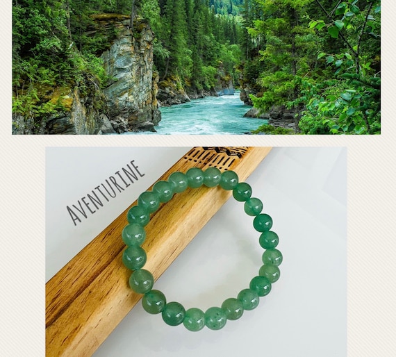 Aventurine green bracelet/power bracelet/bead bracelet/crystal/gemstone/heart chakra/reiki/yoga/protection stone/gift/power stone bracelet/pearl