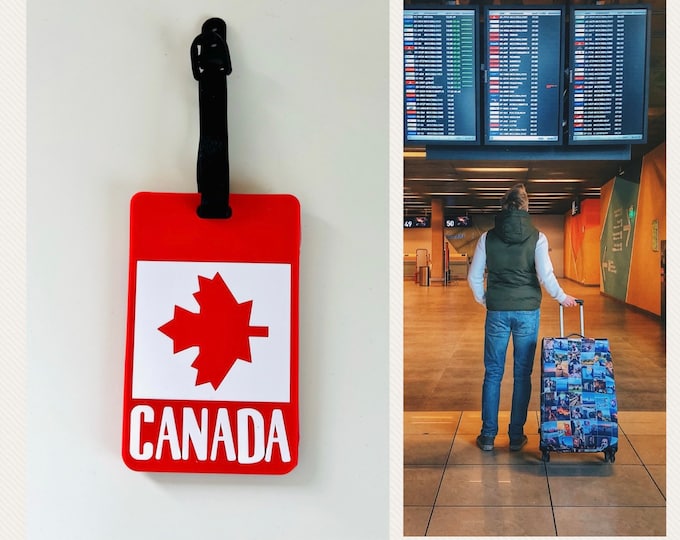 Kanada Kofferanhänger*Gepäckanhänger kanadische Flagge*Kanada Souvenir*Kanada Mitbringsel*Kanada Reise Anhänger*Kanada Koffer Anhänger