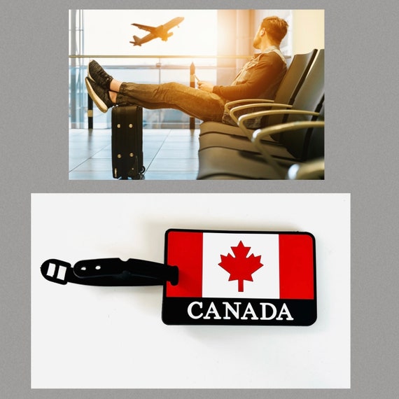 Canada Flag Luggage Tag/Luggage Tag Canadian Flag/Canada Souvenir/Maple Leaf/Canada/Travel Christmas Gift/Gift Idea