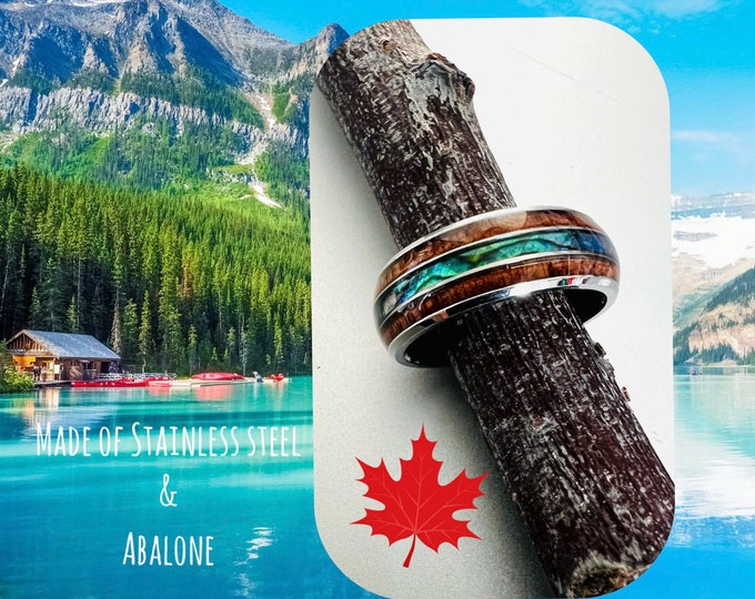 Abalone jewelry*Abalone ring silver*Abalone silver jewelry*Abalone shell ring*Paua shell ring