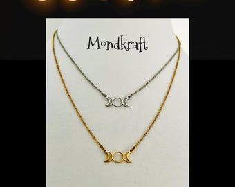 Gold moon necklace*Silver moon necklace*Golden moon necklace*Gold moon necklace*Gold boho moon necklace*Moon phase necklace*Spiritual gift*Yoga necklace