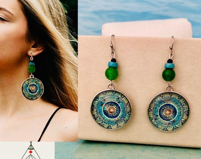 Gemstone earrings silver*Gemstone earrings hanging*Dangle earrings gemstone*Earrings gemstone beads*Dangle earrings gemstone*Boho earrings