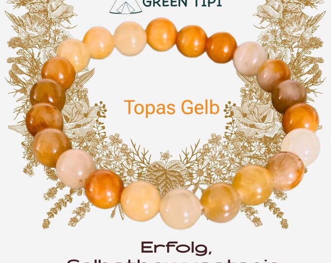 Topaz Bracelet*Yellow Topaz Bracelet 8 mm*Topaz Jewelry*Topaz Bead Bracelet*Flexible Topaz Bracelet*Bracelet with Letter*Spiritual Gift