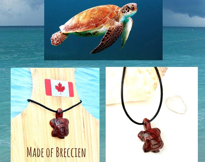 Turtle necklace*Turtle necklace Jasper gemstone*Sea turtle necklace*Surfer necklace Turtle pendant*Gemstone necklace