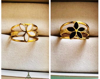 Ring with flowers gold*Flower ring*Flower ring gold*Adjustable rings statement*Adjustable rings gold*Flower rings jewelry*Ring with flowers