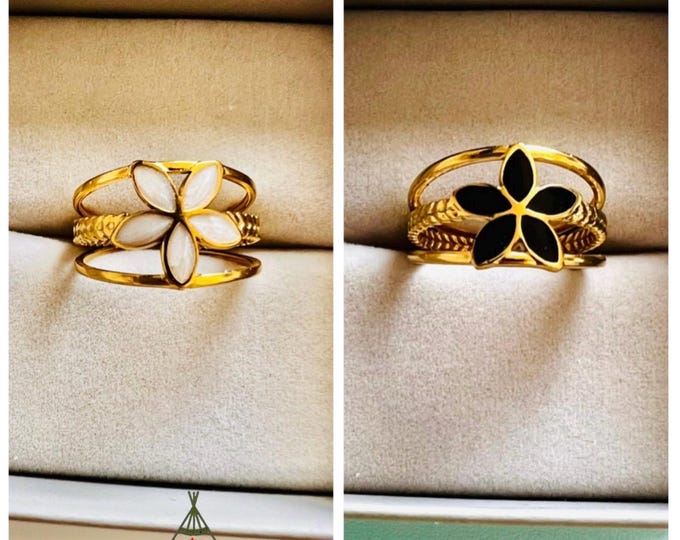 Ring with flowers gold*Flower ring*Flower ring gold*Adjustable rings statement*Adjustable rings gold*Flower rings jewelry*Ring with flowers