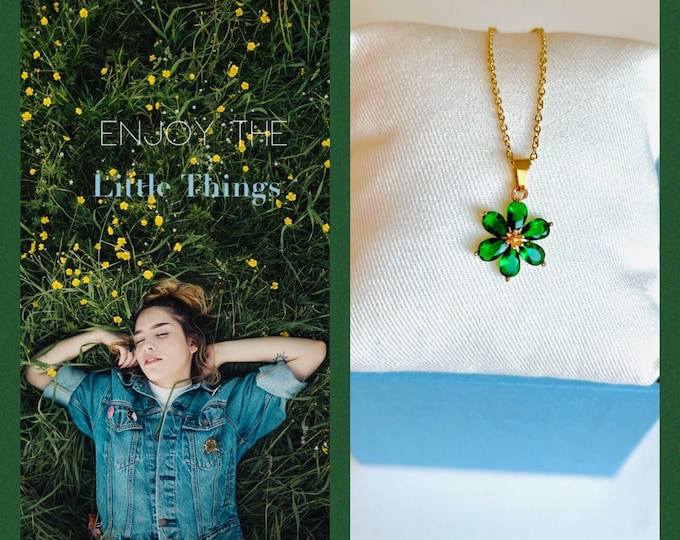 Green flower necklace*Flower necklace*Floral necklace*Gold flower necklace*Flower necklace*Floral necklace*Gold flower necklace*Green flower necklace