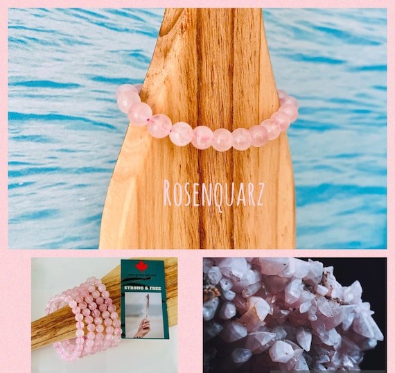 Rose quartz bracelet personalized/power bracelet pink/pearl bracelet/crystal/gemstone/gift for girlfriend/power stone bracelet yoga/pearl
