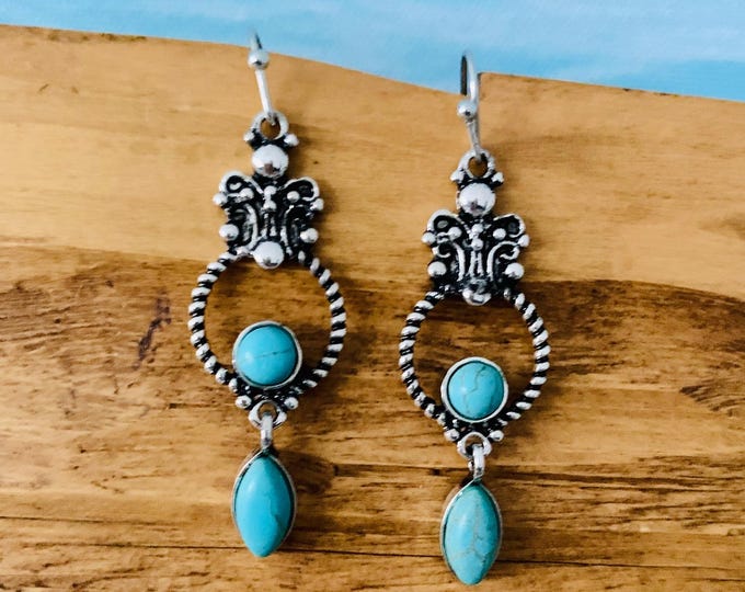 Turquoise earrings 925 silver*Turquoise earrings long*Turquoise earrings antique*Turquoise earrings drop*Turquoise earrings pendant*Turquoise earrings boho