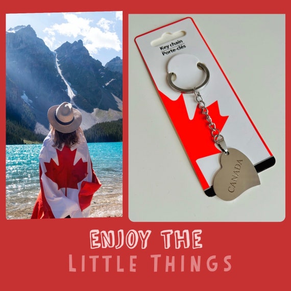 Canada heart keychain/Canadian gift woman/Canada souvenir/Maple leaf/Canada/Christmas gift/gift idea/travel gift idea