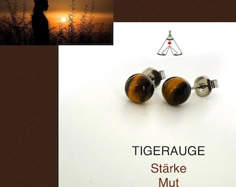 Tiger eye stud earrings*Tiger eye stud earrings ball*Tiger eye jewelry*Tiger eye earring*Tiger eye pearl earrings*Gemstone earrings Tiger eye