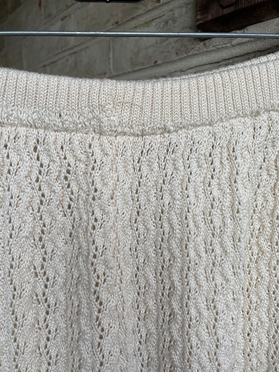 Vintage skirt crochet handmade homemade sweater s… - image 8
