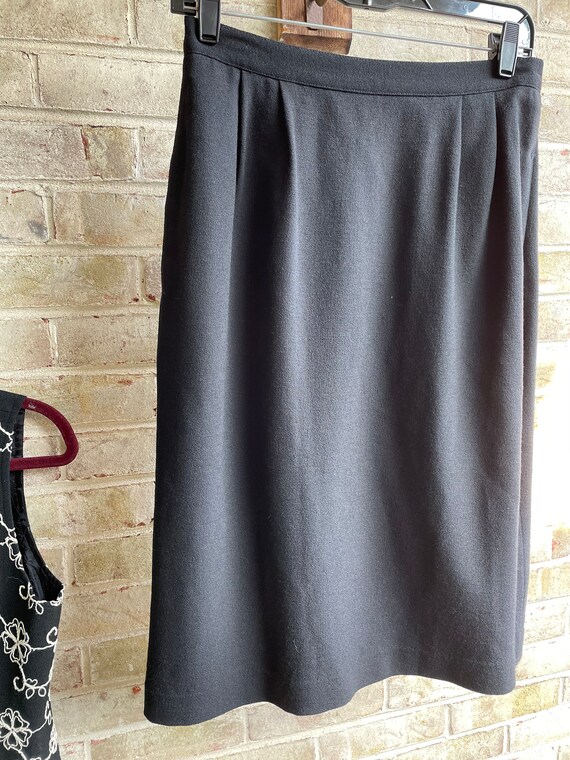 Vintage set skirt vest wool black white boho bohe… - image 7