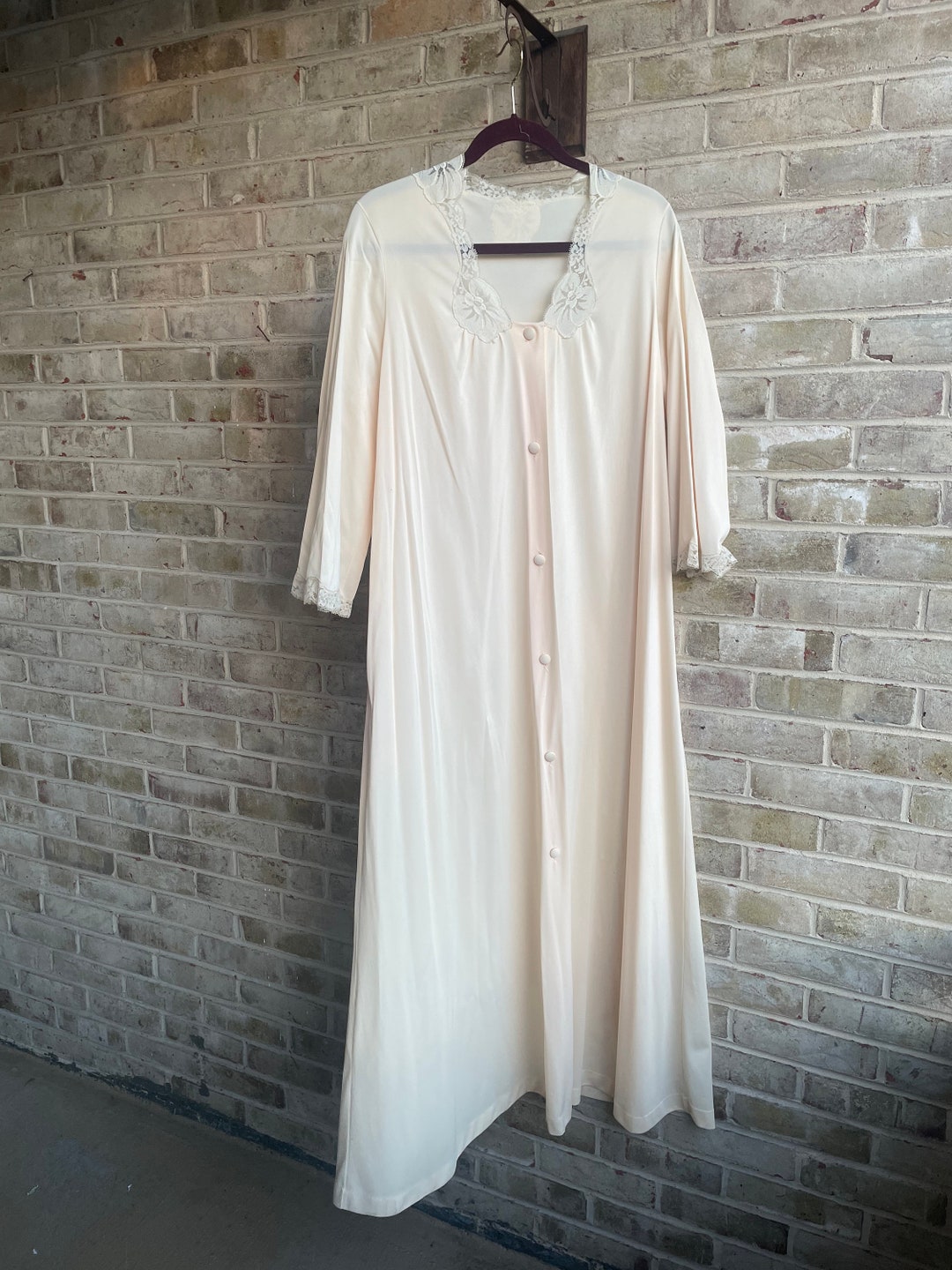 Vintage 80s Dreamy Floral Satin Robe