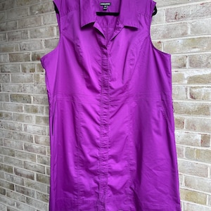 plus size vintage dress 1990 90s cotton sumdress purple preppy Fashion Bug size 24 3x xxxl