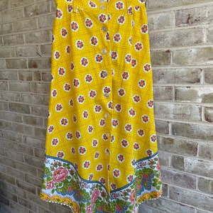 Vintage skirt 1970 1980 golden rod ric rac zig zag bandana boho hippie hippy prairie cottage tapestry midi size xxs xs small 4 6 TAGGED 8