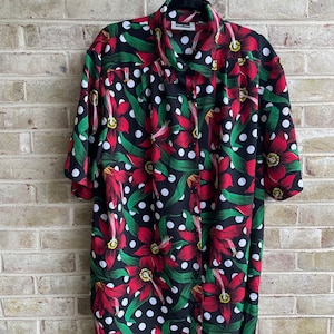 plus size vintage blouse polka dot floral 1990 90s shirt Maggie Barnes 2x 3x 20 22 24 xxxl