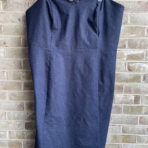 plus size vintage dress y2k strapless denim Jean sundress cotton size 26 3x 4x xxxl