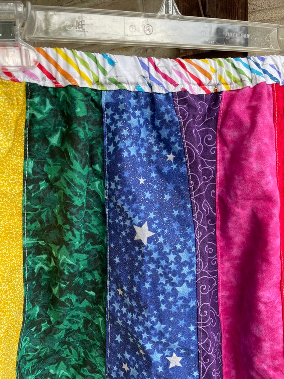 Vintage skirt rainbow patchwork star sparkle boho… - image 8