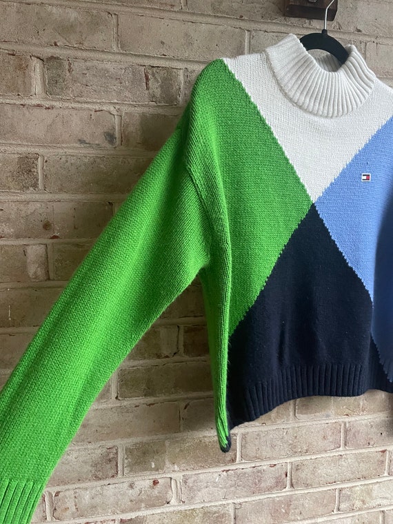 vintage sweater 1990 Y2K Tommy Hilfiger color blo… - image 4