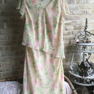 Plus size vintage dress 1980 Fashion Bug grunge boho bohemian pastel size 18 20 22 xl xxl 2x 3x