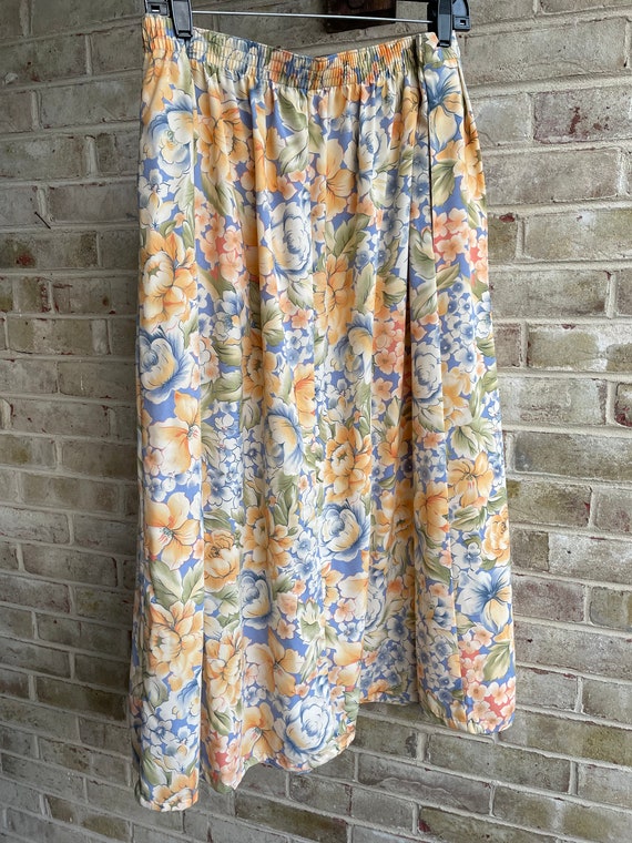 Plus size vintage skirt Sag Harbor polyester flor… - image 5