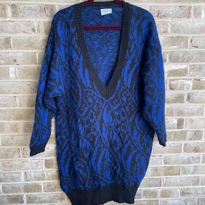 Vintage sweater 1980 80s Benetton oversized sweater sweater dress