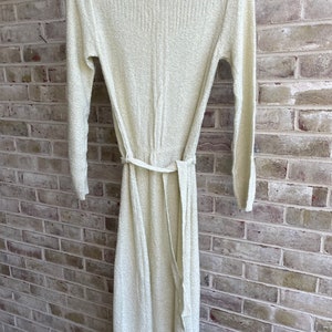 Vintage dress 1980 80s sweater dress boucle boho bohemian medium 8 10 12