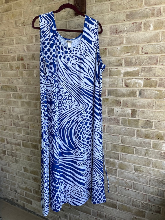 blue giraffe print dress Dolce & Gabbana Giraffe Print Mini Shift Dress main image 0