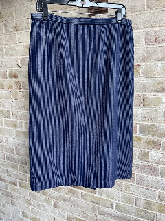 Vintage skirt wool 1980 80s pencil skirt medium 8… - image 7