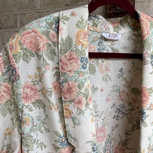 Plus size vintage blazer pastel soft coastal rose linen 1980 80s Lady Lloyd size 20 22 24 xxl 2x 3x image 3
