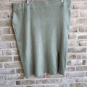 Plus size vintage skirt 1990 90s Cato deadstock nwot nwt sage green size 22 24 3x xxxl