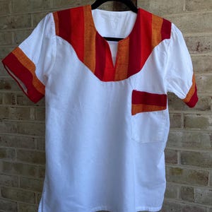 vintage shirt blouse cotton boho hippie hippy summer small