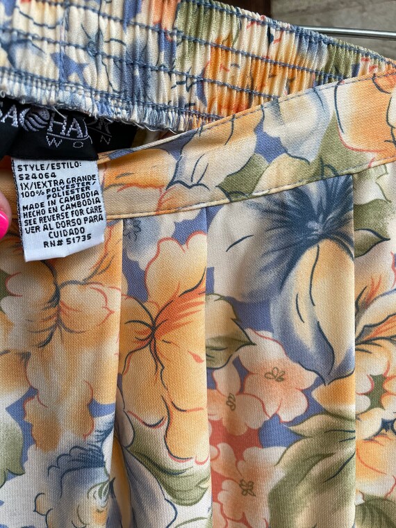 Plus size vintage skirt Sag Harbor polyester flor… - image 7
