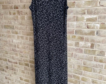 Plus size vintage dress 1990s slinky black column dress boho grunge bohemian size 18, 20, 22, 2x, 3x, xxl, xxxl
