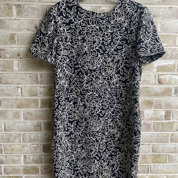 plus size vintage dress 1990 90s Liz Claiborne batik print boho bohemian preppy mini 16w xl 1x