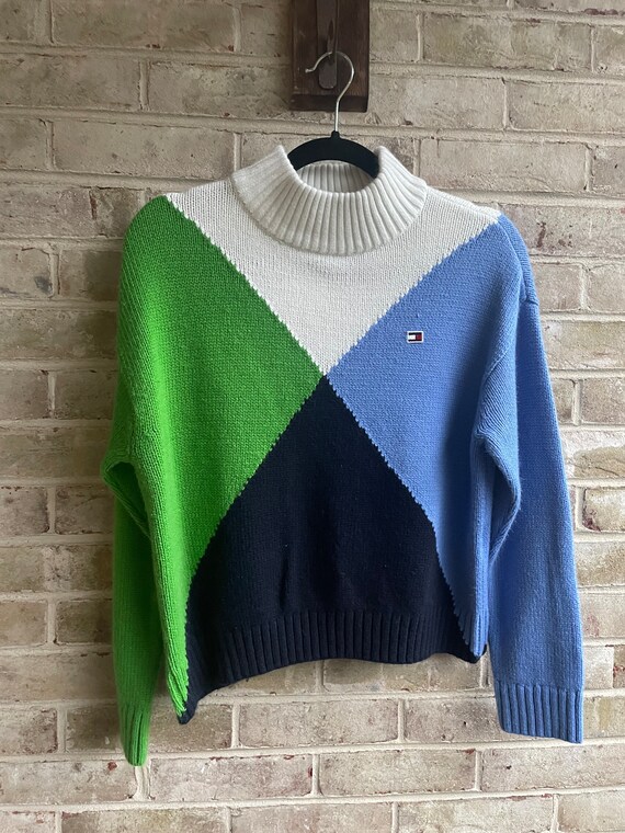 vintage sweater 1990 Y2K Tommy Hilfiger color blo… - image 6